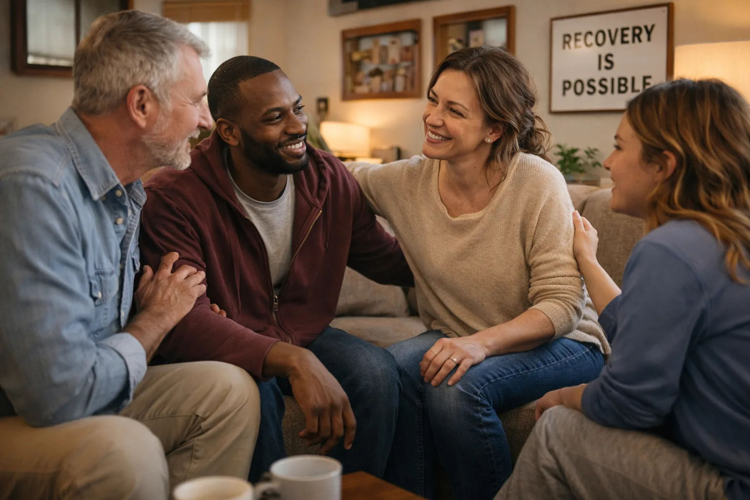 Family therapy session at Bliss Recovery